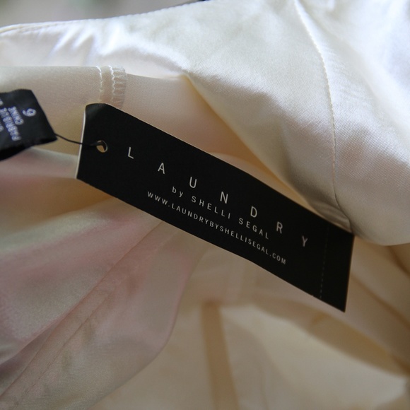 Laundry by Shelli Segal Cream Polka Dot Dress 6 - Picture 6 of 8